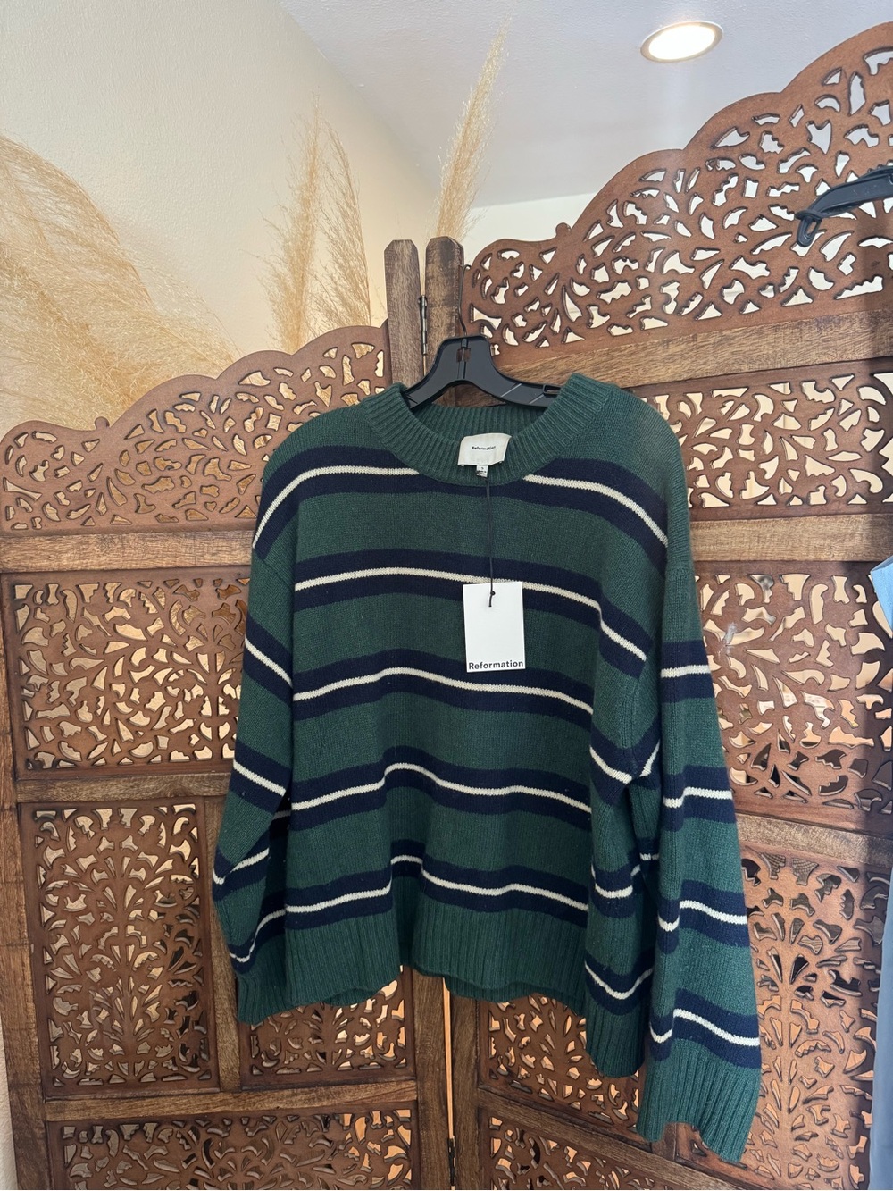 Reformation Cove Cashmere Oversized Crew Sweater NEW NWT - Picture 2 of 4